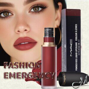 MAC Powder Kiss Liquid Lipcolor & Cheeks* ~ 977 Fashion Emergency (Rose) 5ml NIB